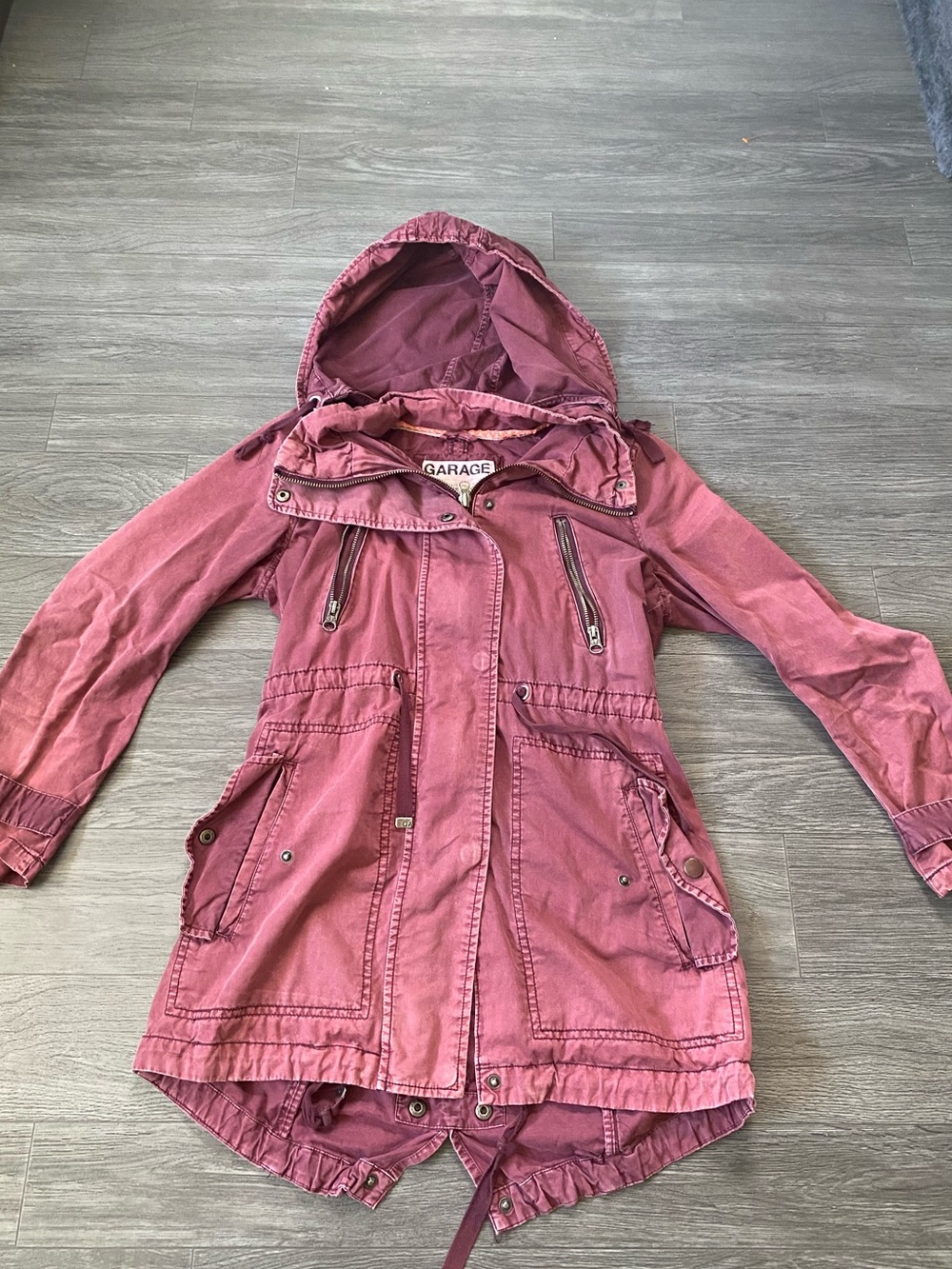 Garage Rose-Mauve Hooded Utility parka
